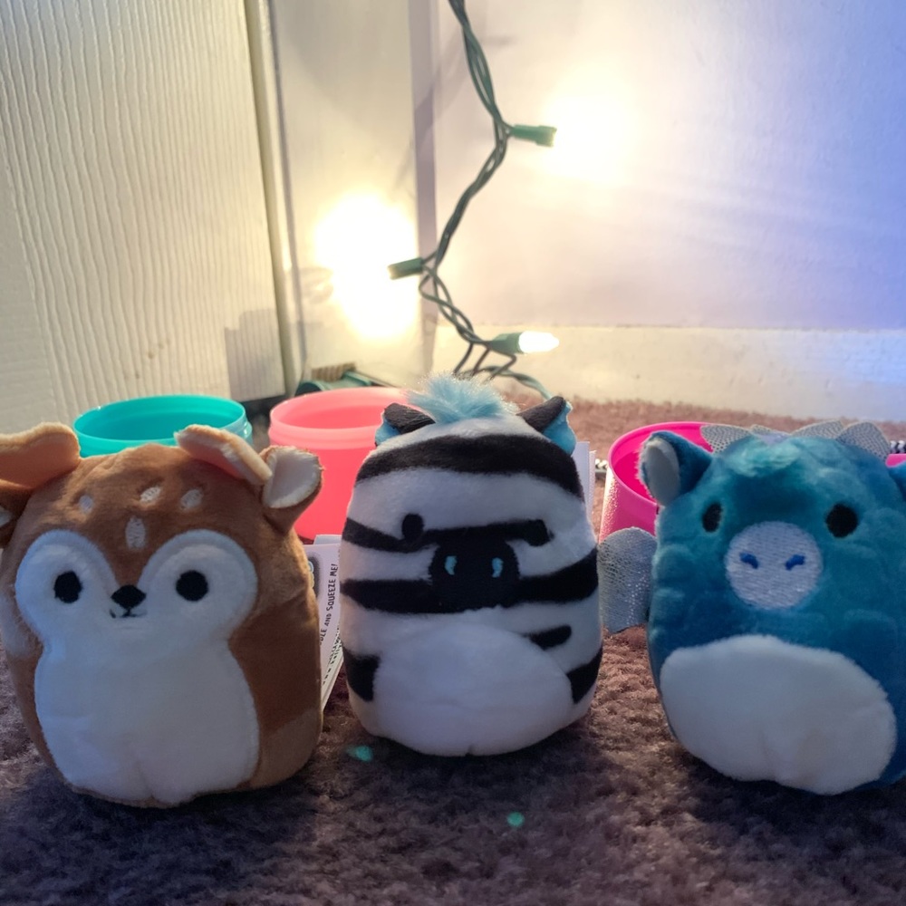 Micro Squishmallow Bundle (Deer, Dragon, Zebra)
